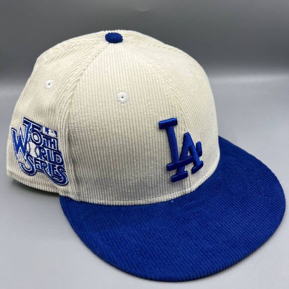 Los Angeles LA Dodgers Hat‎ Men 8 Corduroy 59Fifty New Era Fitted Cap New
